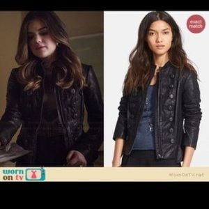 ASO Aria Montgomery Free People Black Leather Jacket XS/0